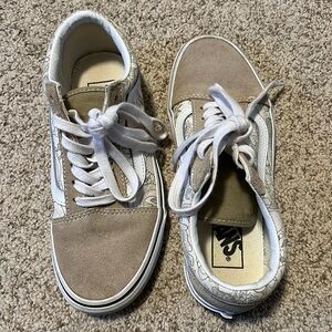 Vans Old Skool Desert Skulls Incense & White Skate Shoes